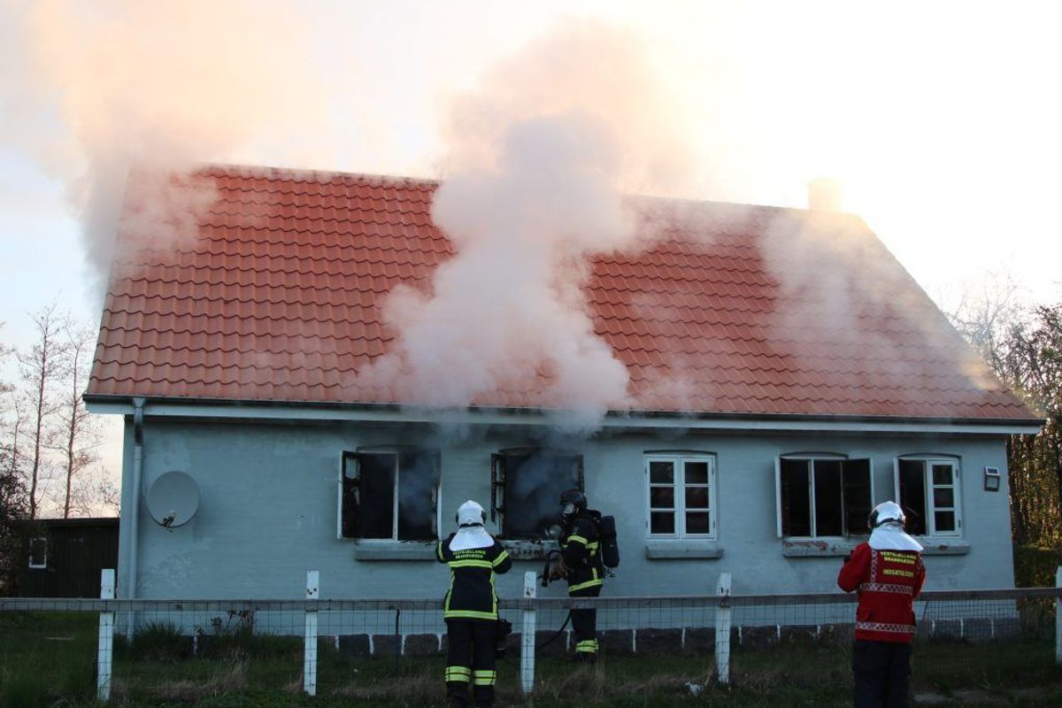 Kiehns hus brændte ned. Foto: Presse-fotos.dk