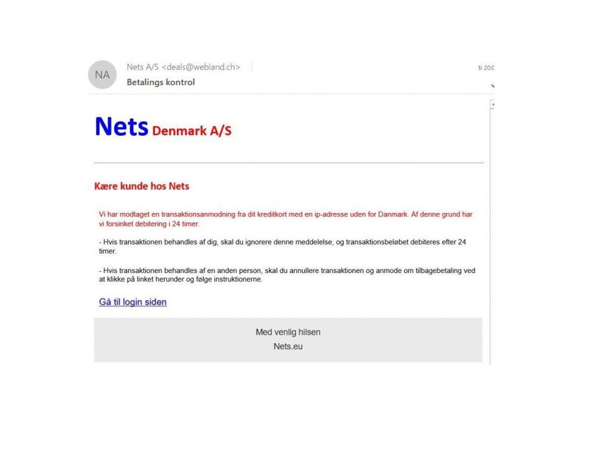 Den ligner ikke helt en troværdig mail. Foto: Screenshot