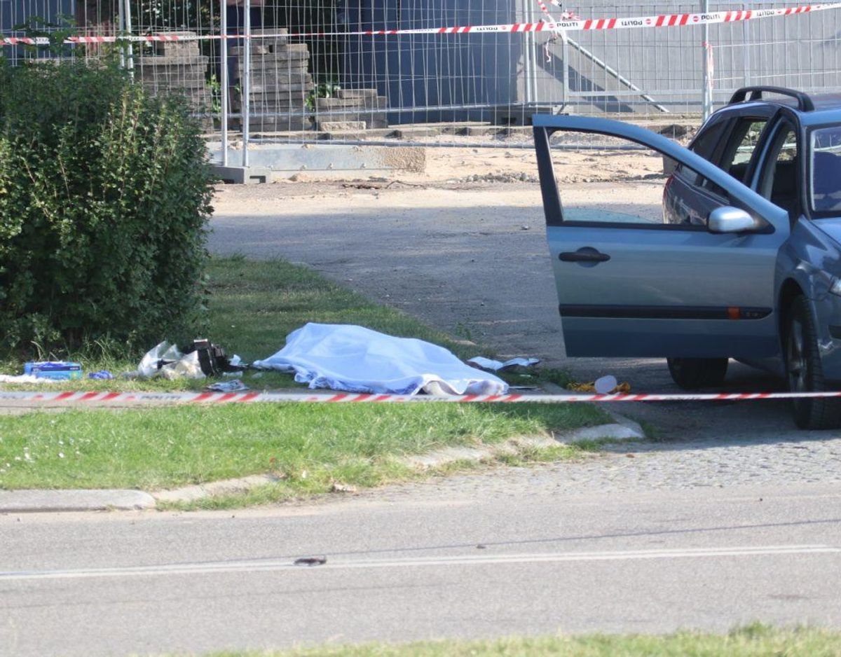 Politiet rykkede ud tirsdag den 25. juni om aftenen. Foto: Presse-fotos.dk.