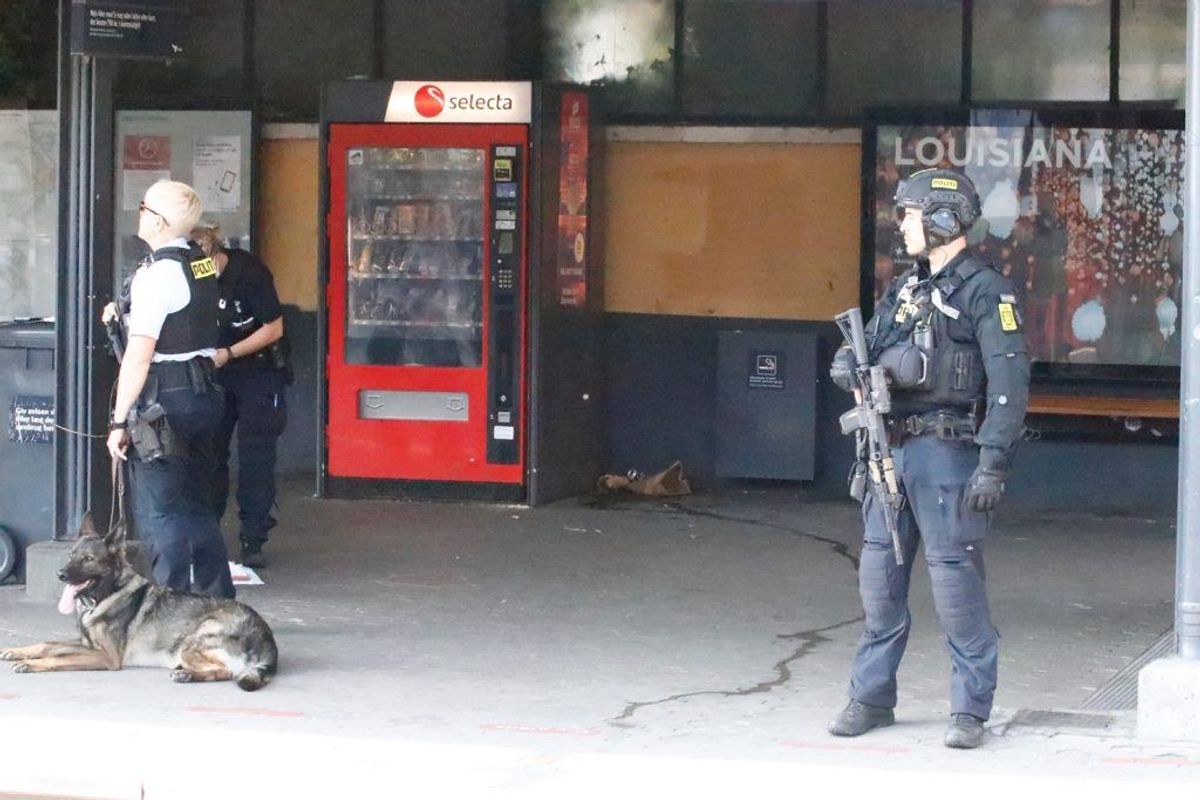 Politiet satte massivt ind. KLIK VIDERE FOR FLERE BILLEDER. Foto: Presse-fotos.dk