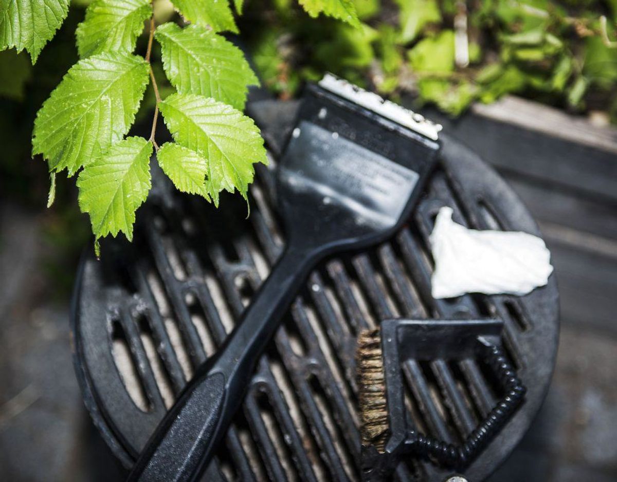 Hav altid en god solid stålgrillbørste ved hånden, når du griller. Kilde: Bolius Foto: Scanpix