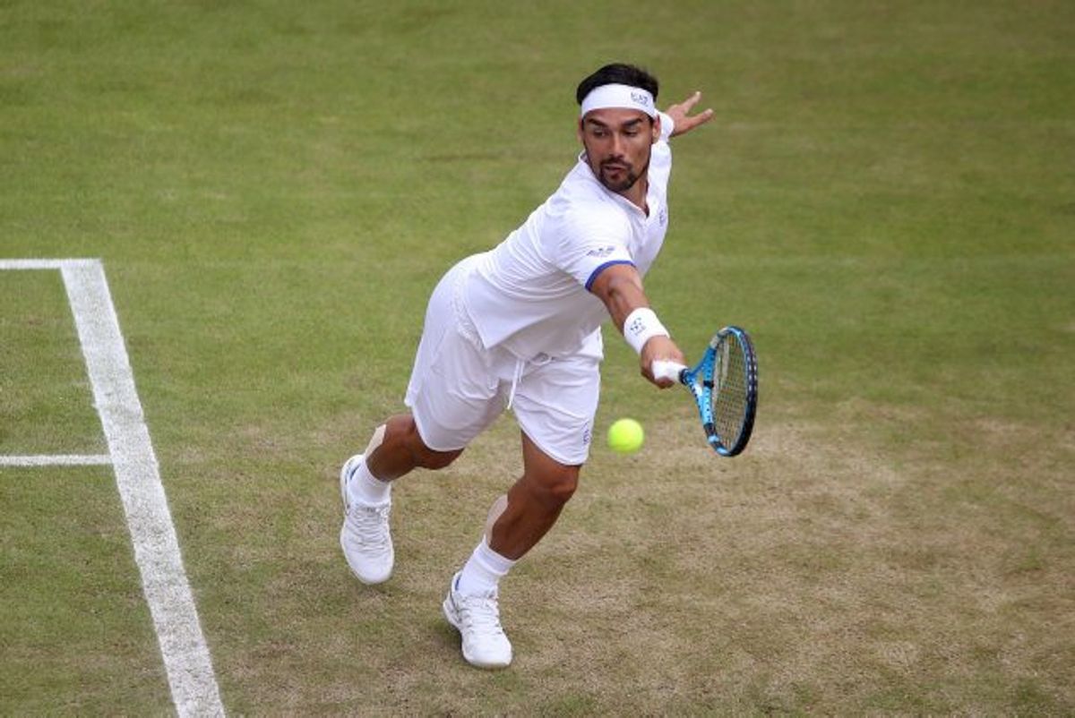 Italienske Fabio Fognini tabte i tredje runde ved Wimbledon mod amerikanske Tennys Sandgren. Foto: Carl Recine/Reuters