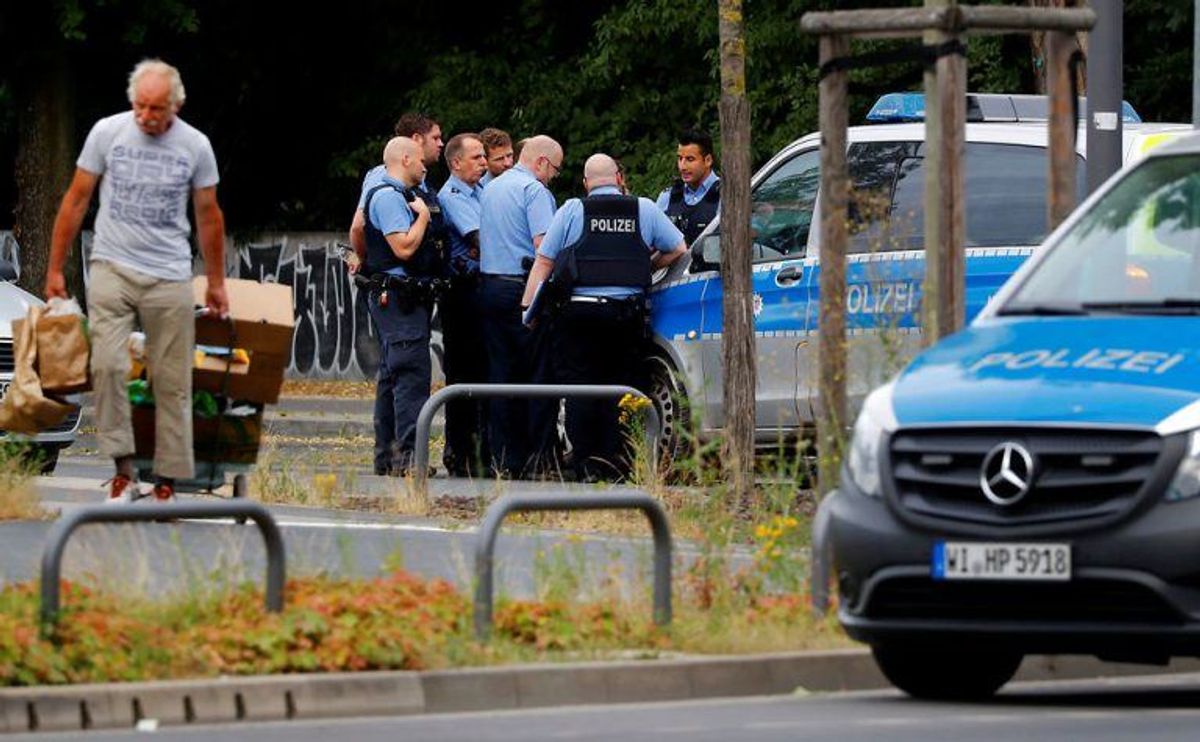 Politiet var massivt til stede. Foto: Scanpix