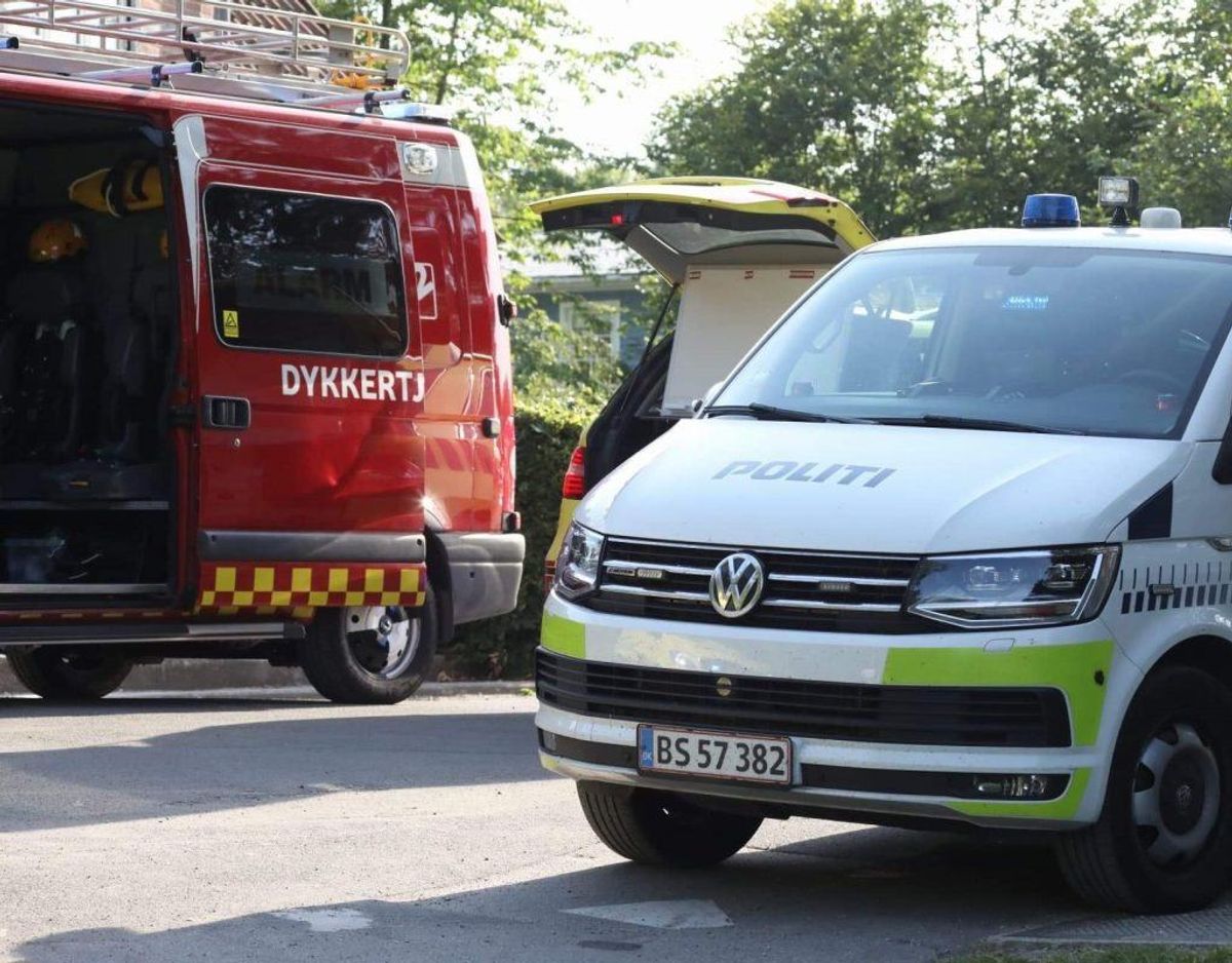 Politi og redning blev tilkaldt tirsdag. Foto: Presse-fotos.dk KLIK for mere.
