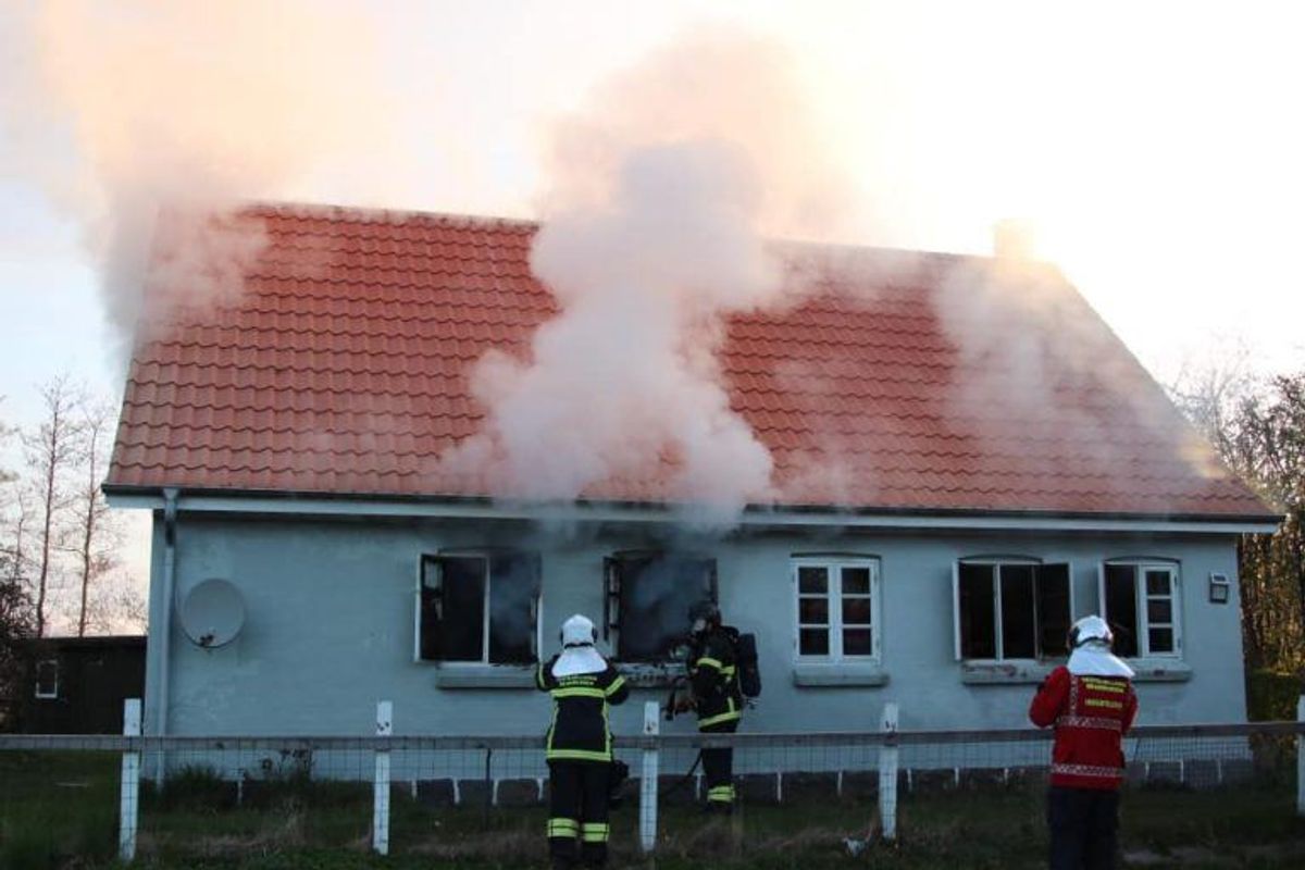 Kiehns hus brændte ned. Foto: Presse-fotos.dk