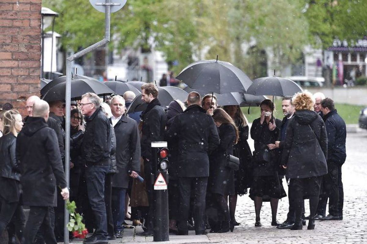 Begravelsen af de tre danske ofre for terrorangrebet i Sri Lanka fra Aarhus Domkirke i Aarhus, lørdag den 4. maj 2019.De tre omkomne var børn af Anne og Anders Holch Povlsen. Begravelsen sker fra Aarhus Domkirke med deltagelse af Kronprinsfamilien og Statsministeren.. (Foto: Mads Claus Rasmussen/Ritzau Scanpix)
