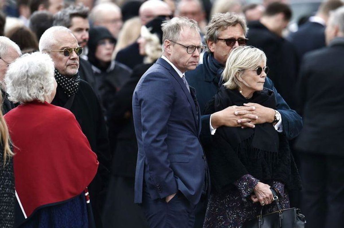 Begravelsen af de tre danske ofre for terrorangrebet i Sri Lanka fra Aarhus Domkirke i Aarhus, lørdag den 4. maj 2019.De tre omkomne var børn af Anne og Anders Holch Povlsen. Begravelsen sker fra Aarhus Domkirke med deltagelse af Kronprinsfamilien og Statsministeren.. (Foto: Mads Claus Rasmussen/Ritzau Scanpix)