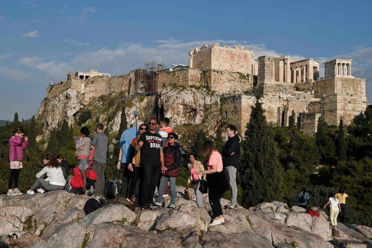 Partenon-templet ligger på en akropolis i Athen. Foto: LOUISA GOULIAMAKI / Scanpix