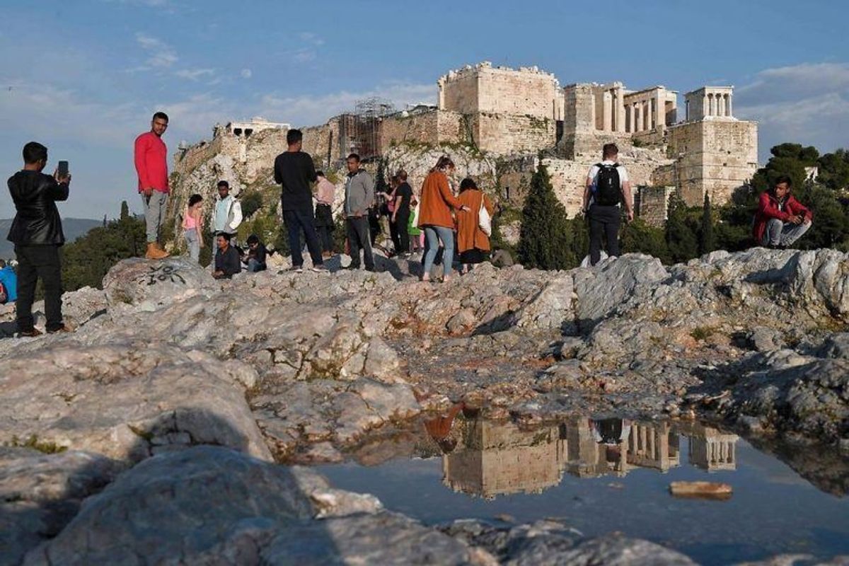 Partenon-templet ligger på en akropolis i Athen. Foto: LOUISA GOULIAMAKI / Scanpix