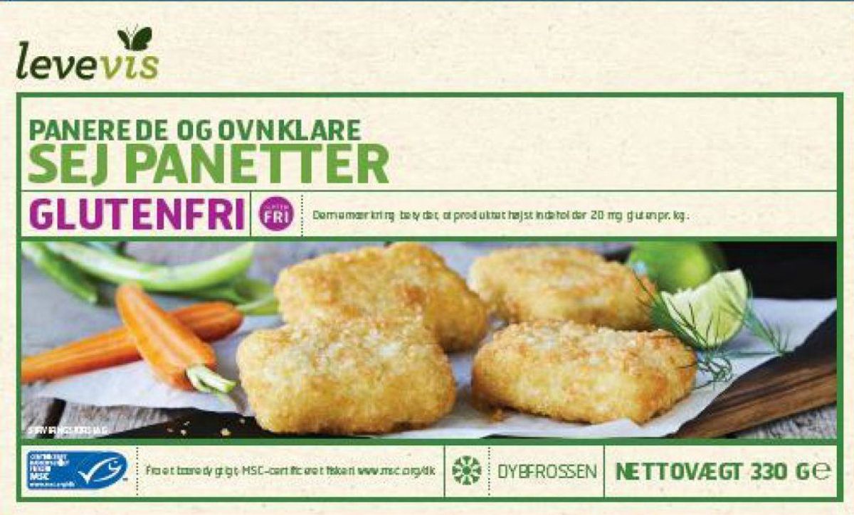 Problem: Gluten i glutenfri sej panetter
Hvilke fødevarer:
Levevis sej panetter, glutenfri (se produktet her)
Nettovægt: 330g
Produktionsdato 30.03.2019
Bedst før dato 24.03.2020
Lot nr.; L9089
EAN: 5740301143963.
Solgt i:
Bilka og Føtex i hele landet.
(Foto: Fødevarestyrelsen)