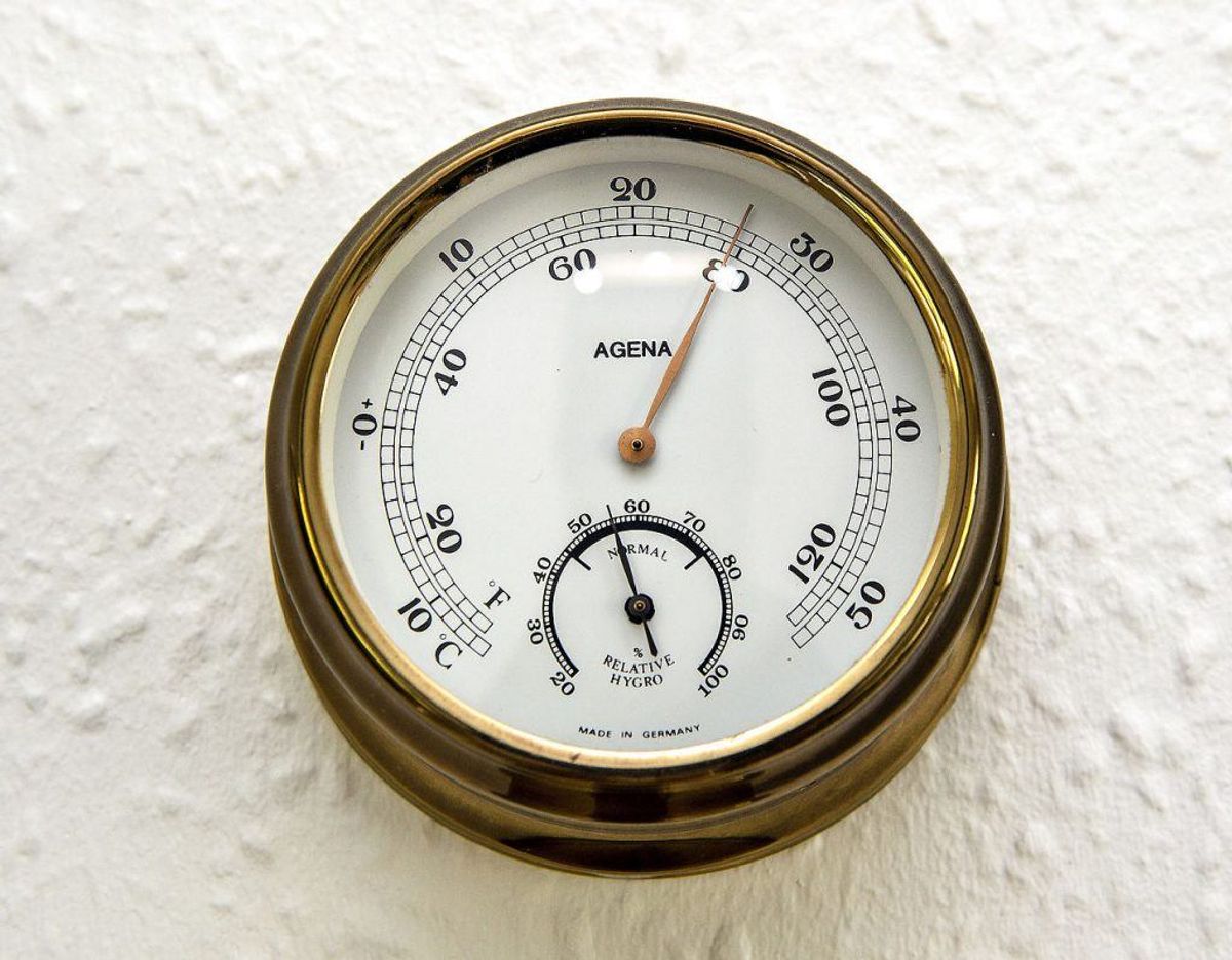 Identificer hvor duggen opstår med et hygrometer og hold øje med luftfugtigheden. Foto: Scanpix