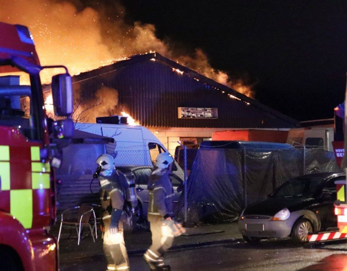 Brandårsagen er ukendt. Foto: Presse-fotos.dk.