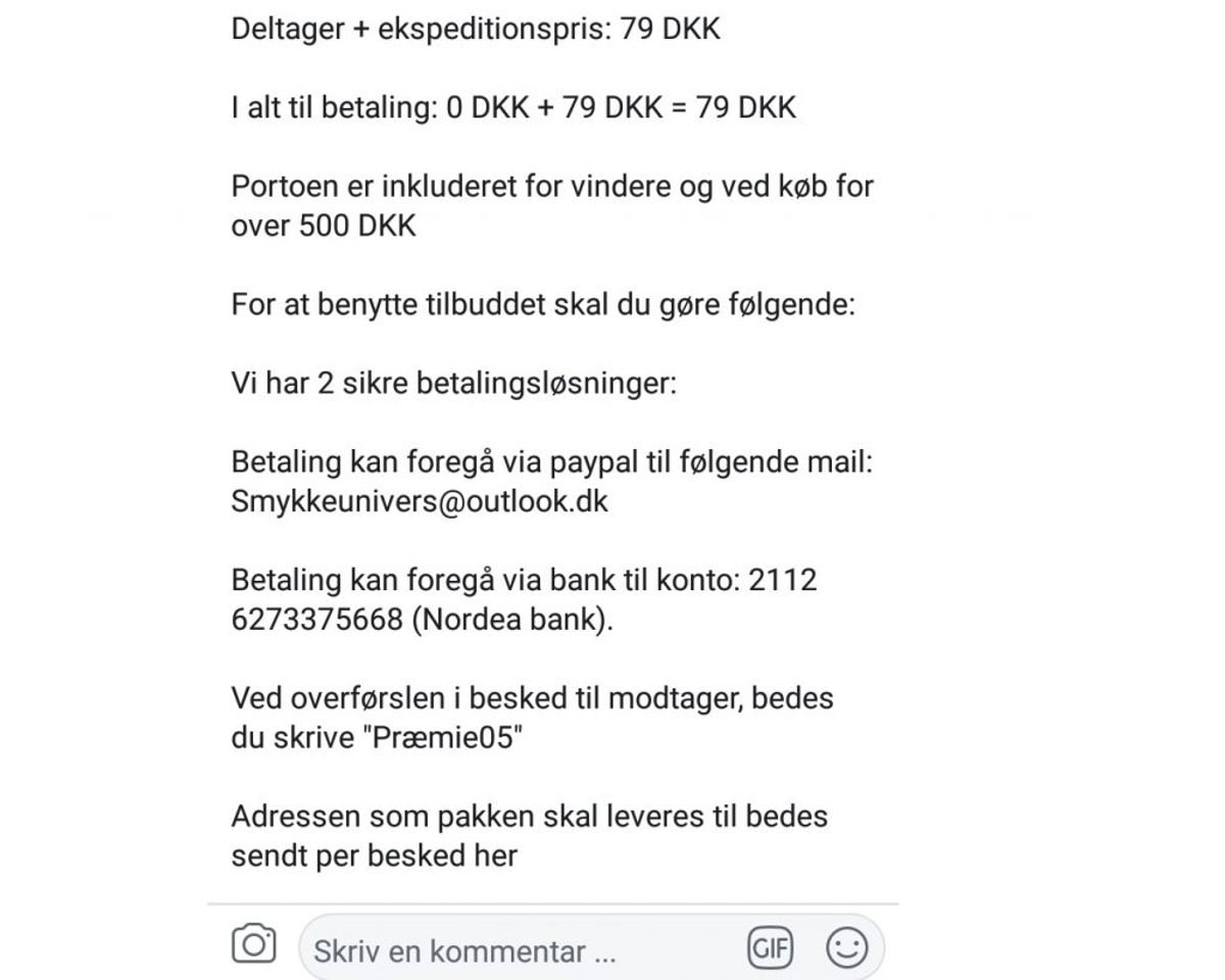 Det nyeste påfund er et såkaldt deltager-gebyr, hvor man skal betale for at vinde i konkurrencerne. Foto: Screenshot