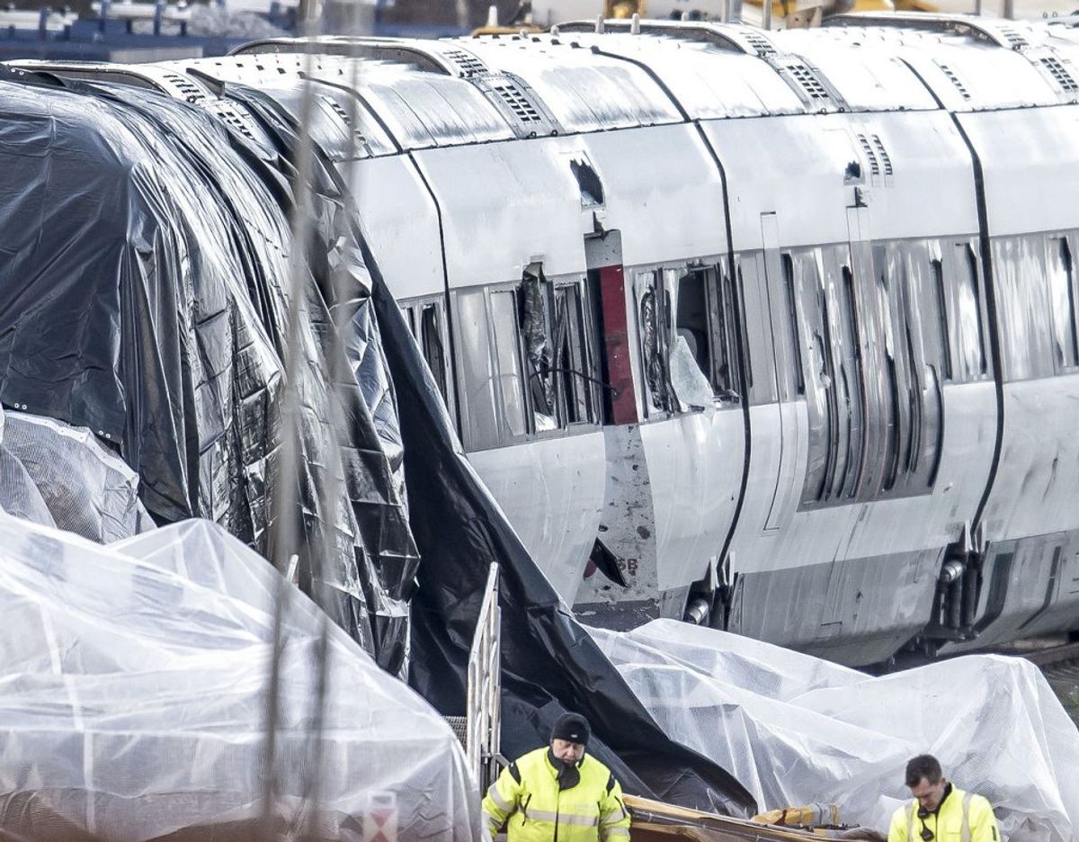 De otte personer, der blev dræbt onsdag morgen i en togulykke på Storebælt, var formentlig alle danskere, oplyser Fyns Politi. Foto: Mads Claus Rasmussen/Ritzau Scanpix.
