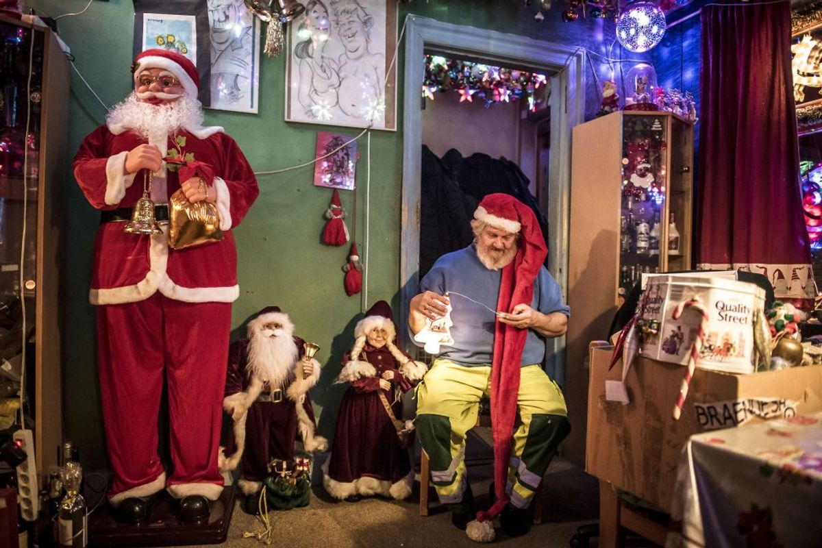 Jeppe Guldbrandsens hus er dækket med 250.000 dioder i Karise på Sydsjælland, tirsdag den 11. december 2018. KLIK VIDERE og se det imponerende julepynt. (Foto: Mads Claus Rasmussen/Ritzau Scanpix)