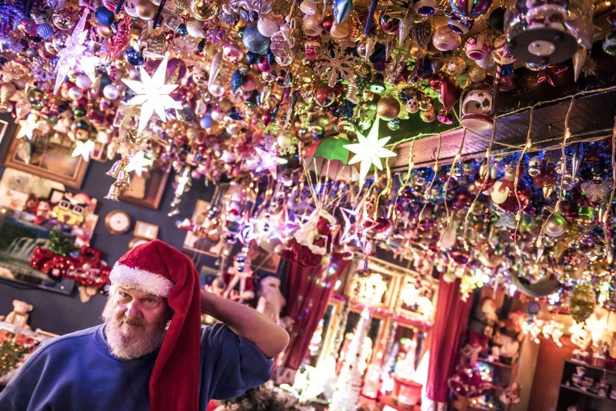 Jeppe Guldbrandsens hus er dækket med 250.000 dioder i Karise på Sydsjælland, tirsdag den 11. december 2018. KLIK VIDERE og se det imponerende julepynt. (Foto: Mads Claus Rasmussen/Ritzau Scanpix)