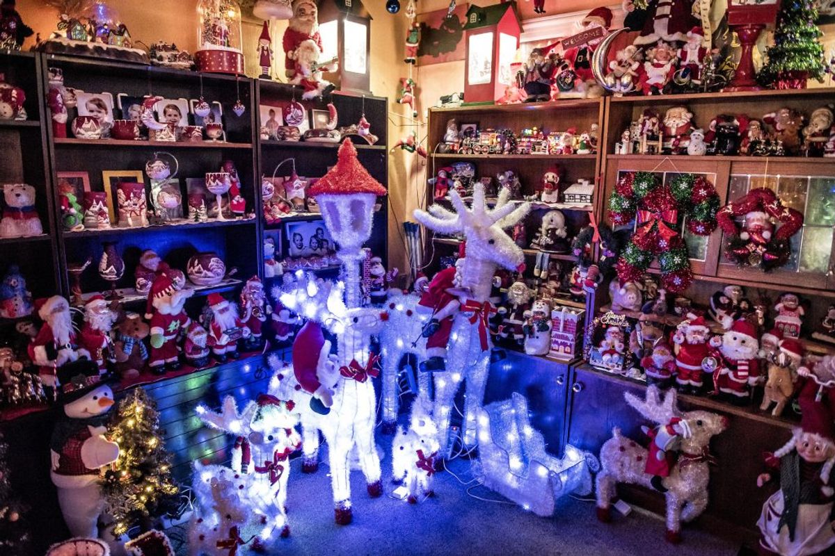 Jeppe Guldbrandsens hus er dækket med 250.000 dioder i Karise på Sydsjælland, tirsdag den 11. december 2018. KLIK VIDERE og se det imponerende julepynt. (Foto: Mads Claus Rasmussen/Ritzau Scanpix)