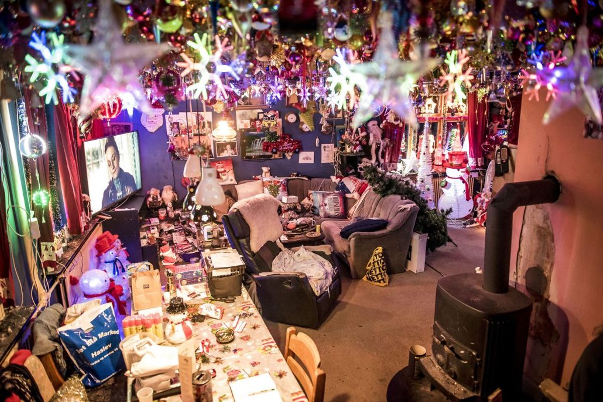 Jeppe Guldbrandsens hus er dækket med 250.000 dioder i Karise på Sydsjælland, tirsdag den 11. december 2018. KLIK VIDERE og se det imponerende julepynt. (Foto: Mads Claus Rasmussen/Ritzau Scanpix)