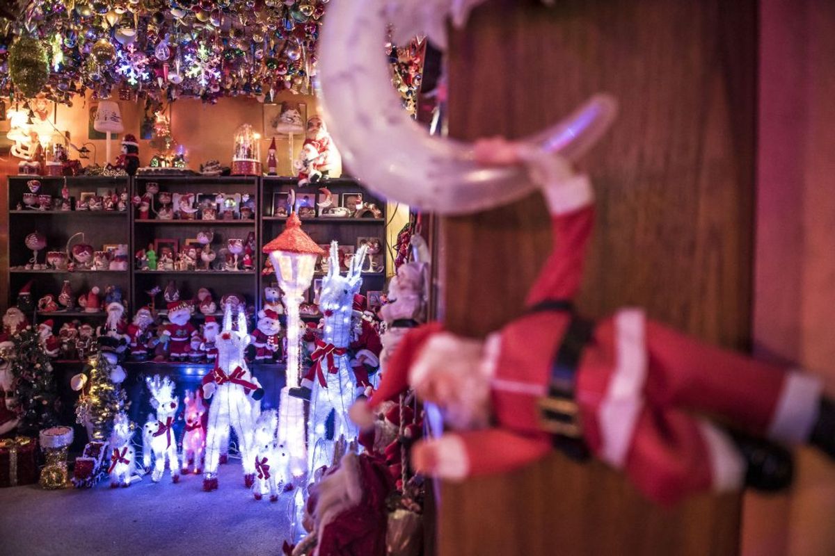 Jeppe Guldbrandsens hus er dækket med 250.000 dioder i Karise på Sydsjælland, tirsdag den 11. december 2018. KLIK VIDERE og se det imponerende julepynt. (Foto: Mads Claus Rasmussen/Ritzau Scanpix)