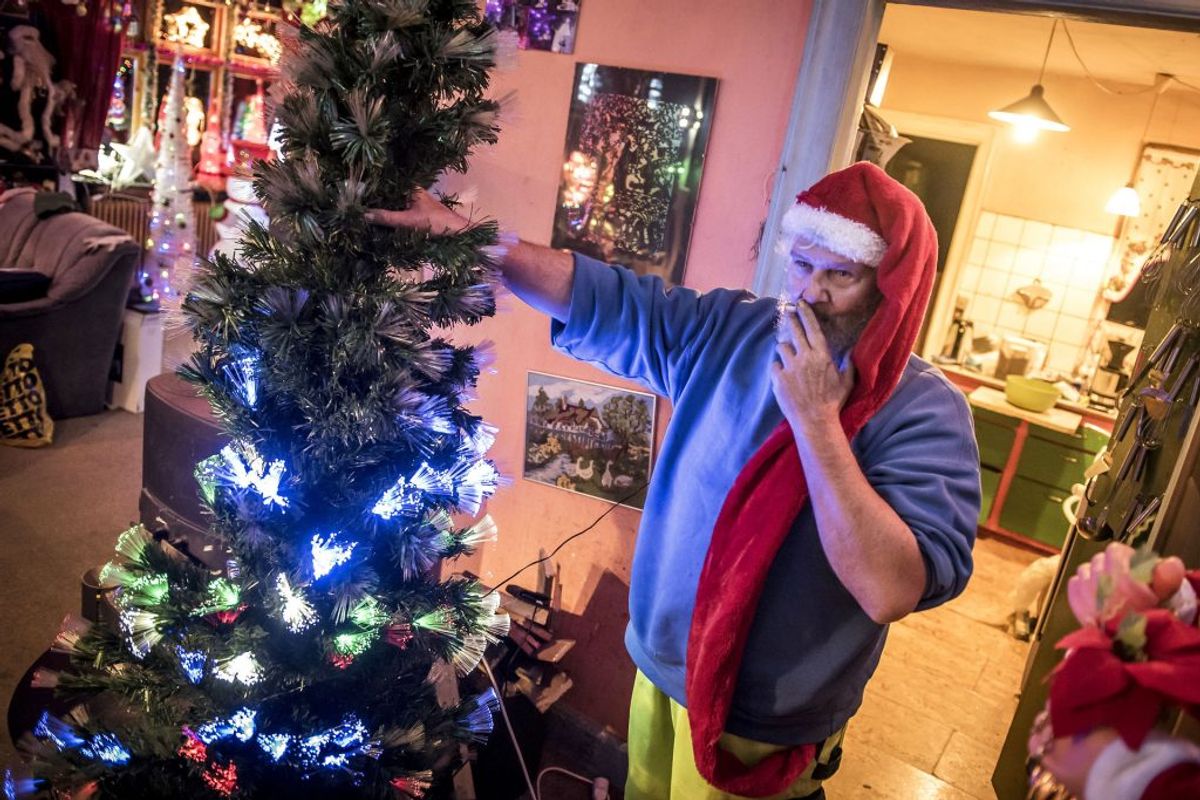 Jeppe Guldbrandsens hus er dækket med 250.000 dioder i Karise på Sydsjælland, tirsdag den 11. december 2018. KLIK VIDERE og se det imponerende julepynt. (Foto: Mads Claus Rasmussen/Ritzau Scanpix)