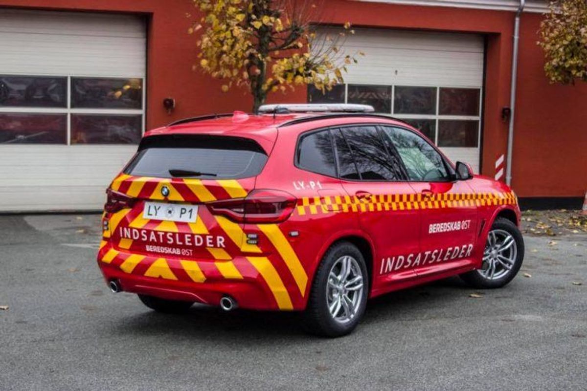 Sådan ser de ud, de nye indsatslederbiler: BMW X3, xdrive 30d. KLIK for flere billeder – fra ud- og indvendig. Foto: Beredskab Øst.