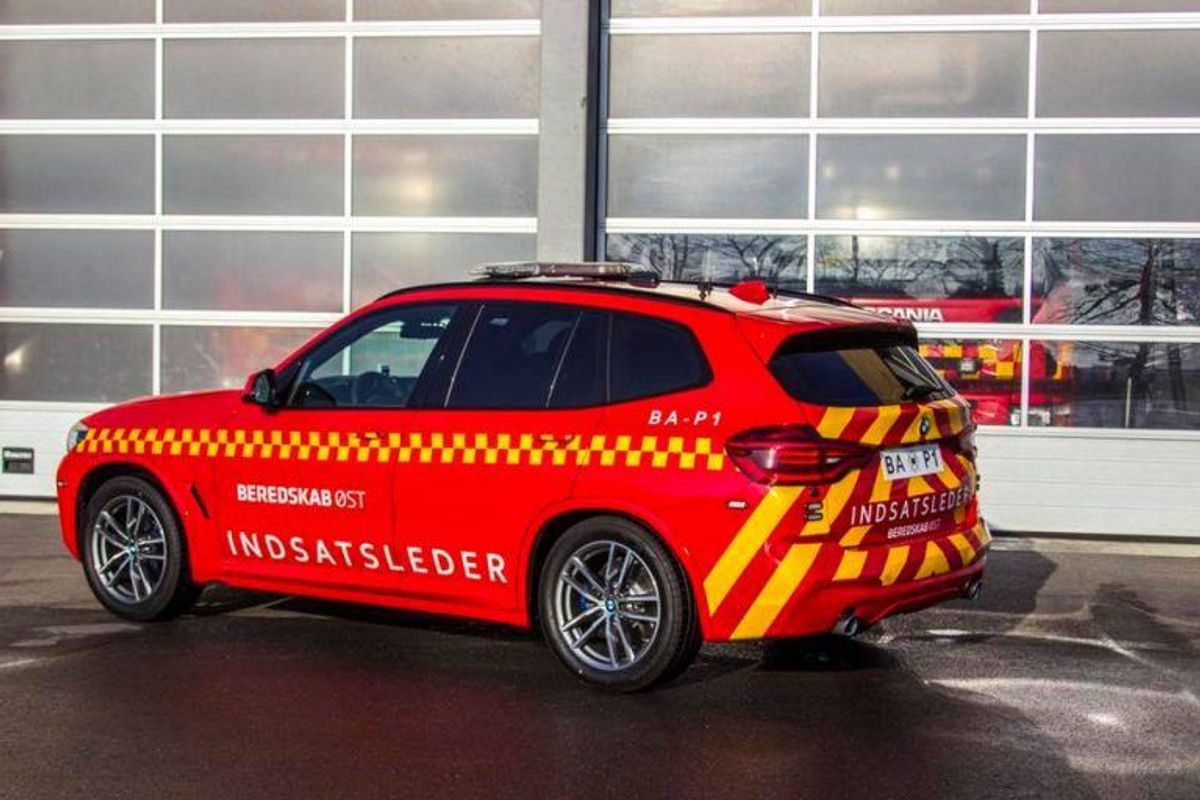 Sådan ser de ud, de nye indsatslederbiler: BMW X3, xdrive 30d. KLIK for flere billeder – fra ud- og indvendig. Foto: Beredskab Øst.