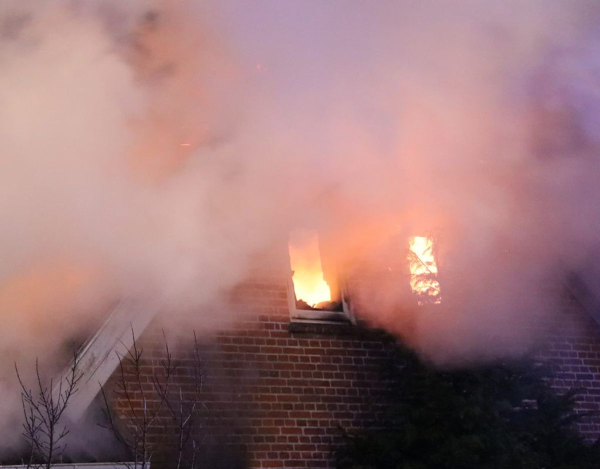 Alarmen lød tidligt om morgenen. Foto: Øxenholt Foto.
