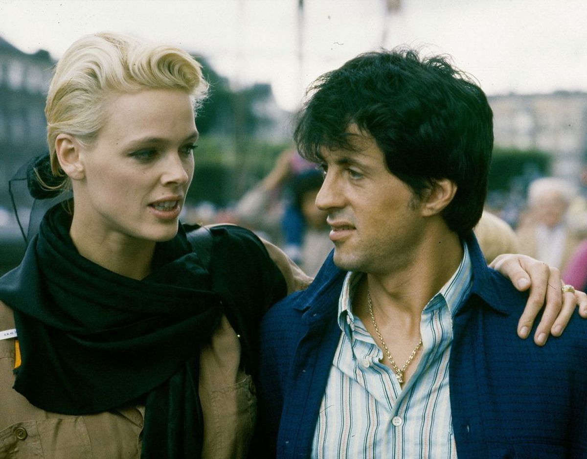 Fotomodel Brigtitte Nielsen og skuespiller Sylvester Stallone under et visit i København for en snes år siden. Arkivfoto: J. Jessen/Scanpix