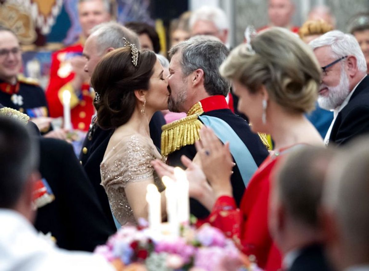 Kronprinsen 50 år: Kronprins Frederik og Kronprinsesse Mary til Gallataffel på Christiansborg Slot lørdag den 26. maj 2018.. (Foto: Keld Navntoft/Ritzau Scanpix)