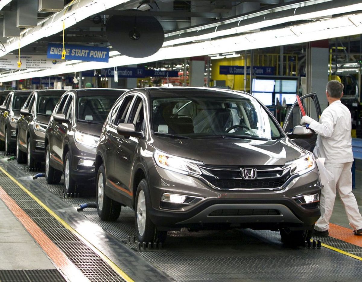 NUMMER: Honda er gået 1,6 procent frem i årets undersøgelse, og det betyder, at den japanske bilfabrikant ligger på sjettepladsen. Foto: Fred Thornhill/Scanpix