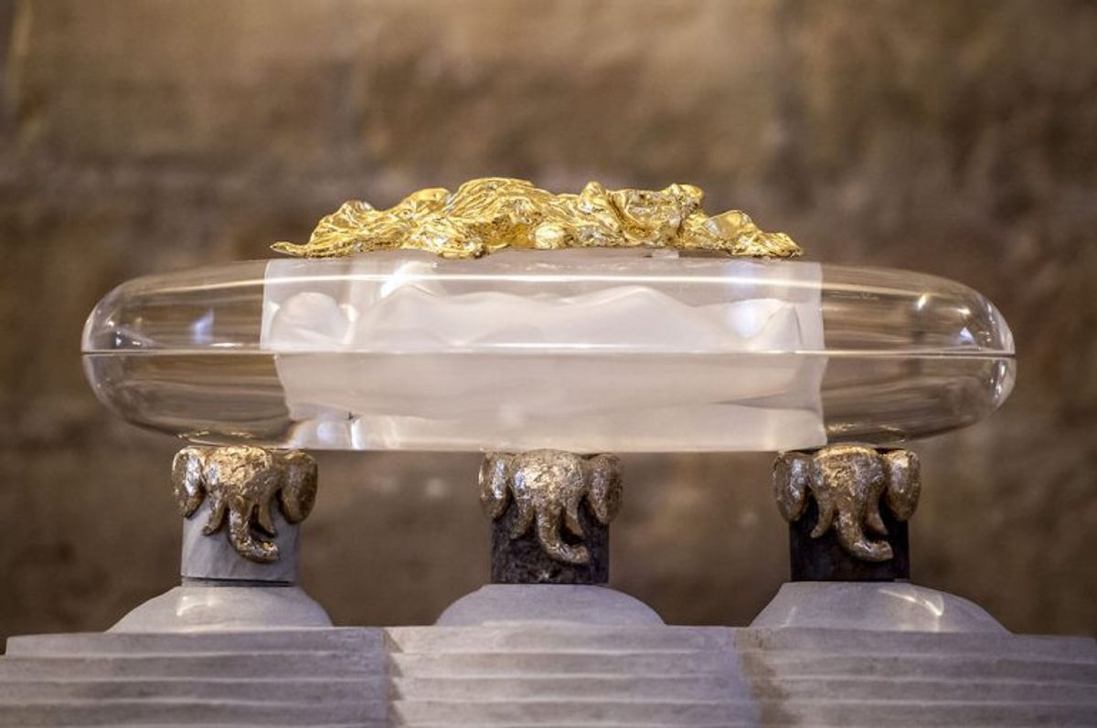 Roskilde Domkirke tirsdag den 20. marts 2018.De sidste dele af glassarkofagen, hvorunder dronning Margrethe skal ligge efter sin død, er blevet leveret. Det skriver BT.. (Foto: Mads Claus Rasmussen/Ritzau Scanpix)