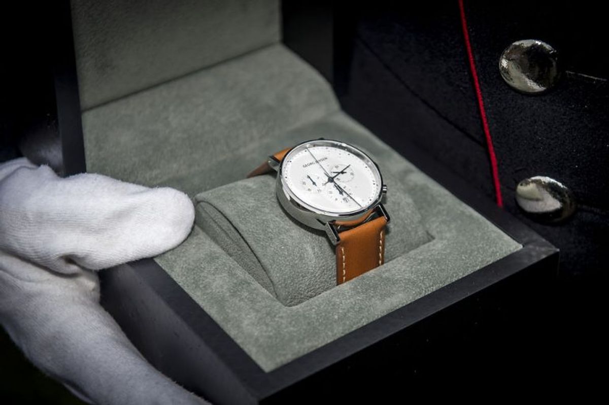 Dronningens Ur er et Georg Jensen quartz-ur, hvor der er indgraveret “Dronningens Ur”. Foto: Mads Claus Rasmussen/Scanpix (Arkivfoto)