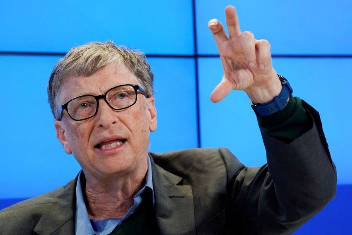 På andenpladsen er Bill Gates, der er stifter af Microsoft. Hans formue er på cirka 547 milliarder kroner. Arkivfoto: Denis Balibouse/Scanpix