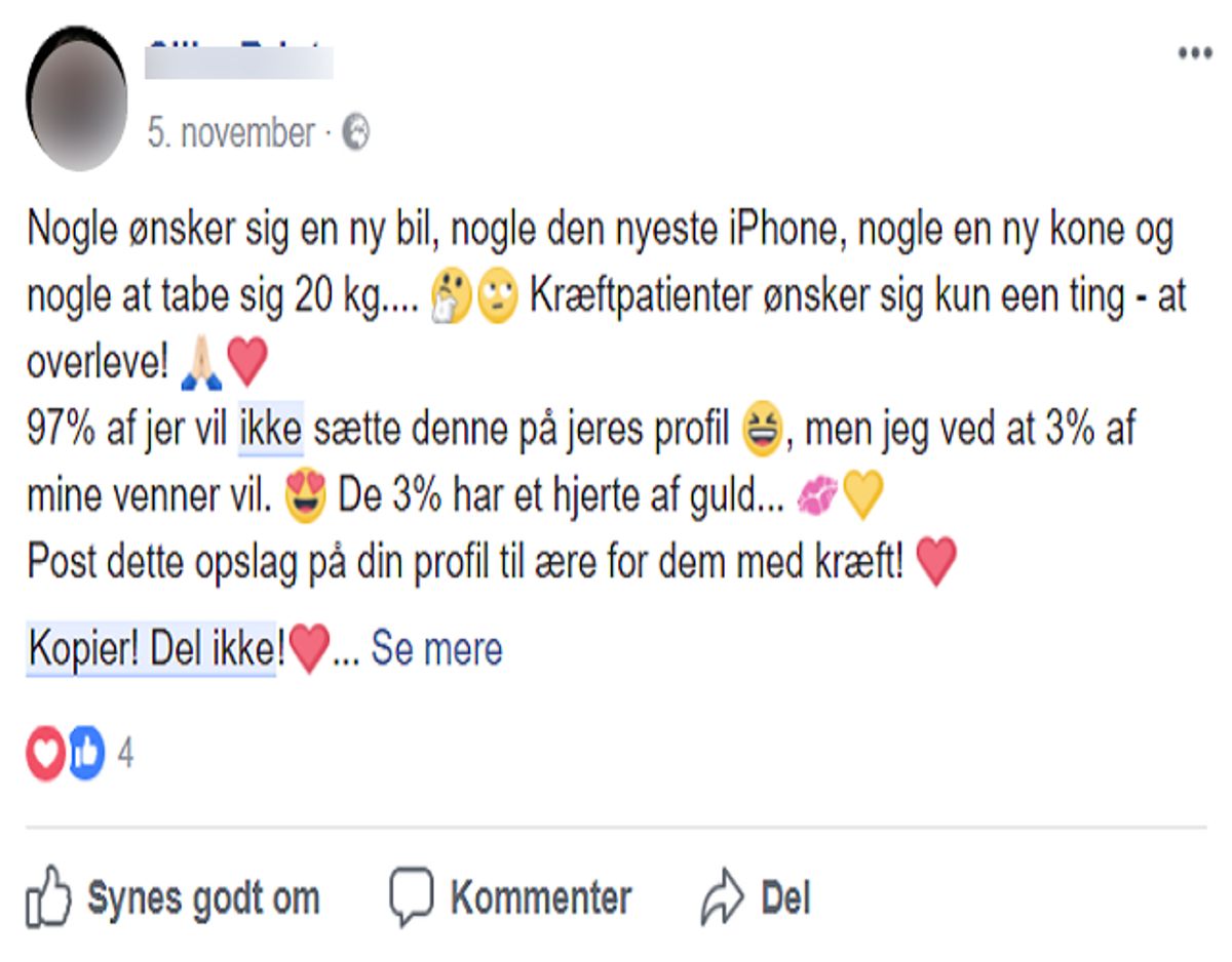 Sådan ser de falske opslag ud. KLIK for flere. Foto: Screenshot.