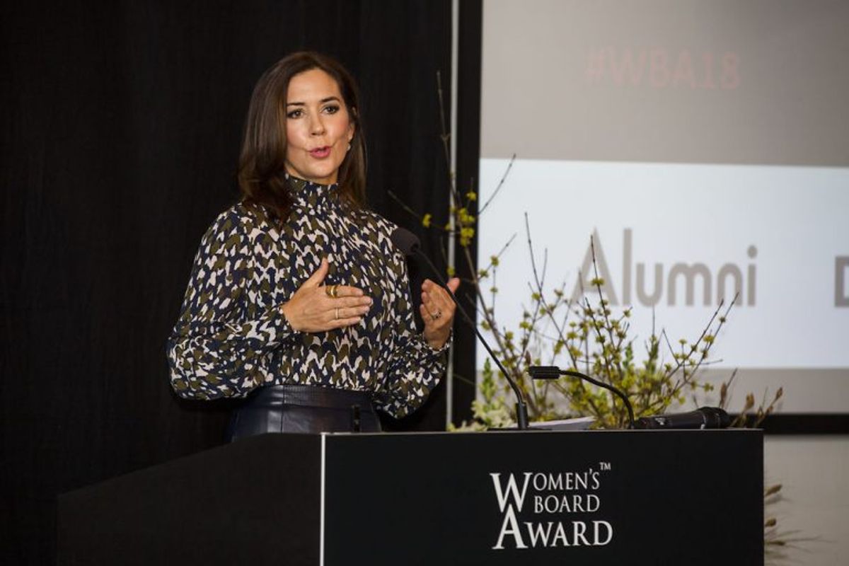 Kronprinsesse Mary var på talerstolen ved overrækkelsen af Woman’s Board Award. Foto: Uffe Weng/Scanpix (Arkivfoto)