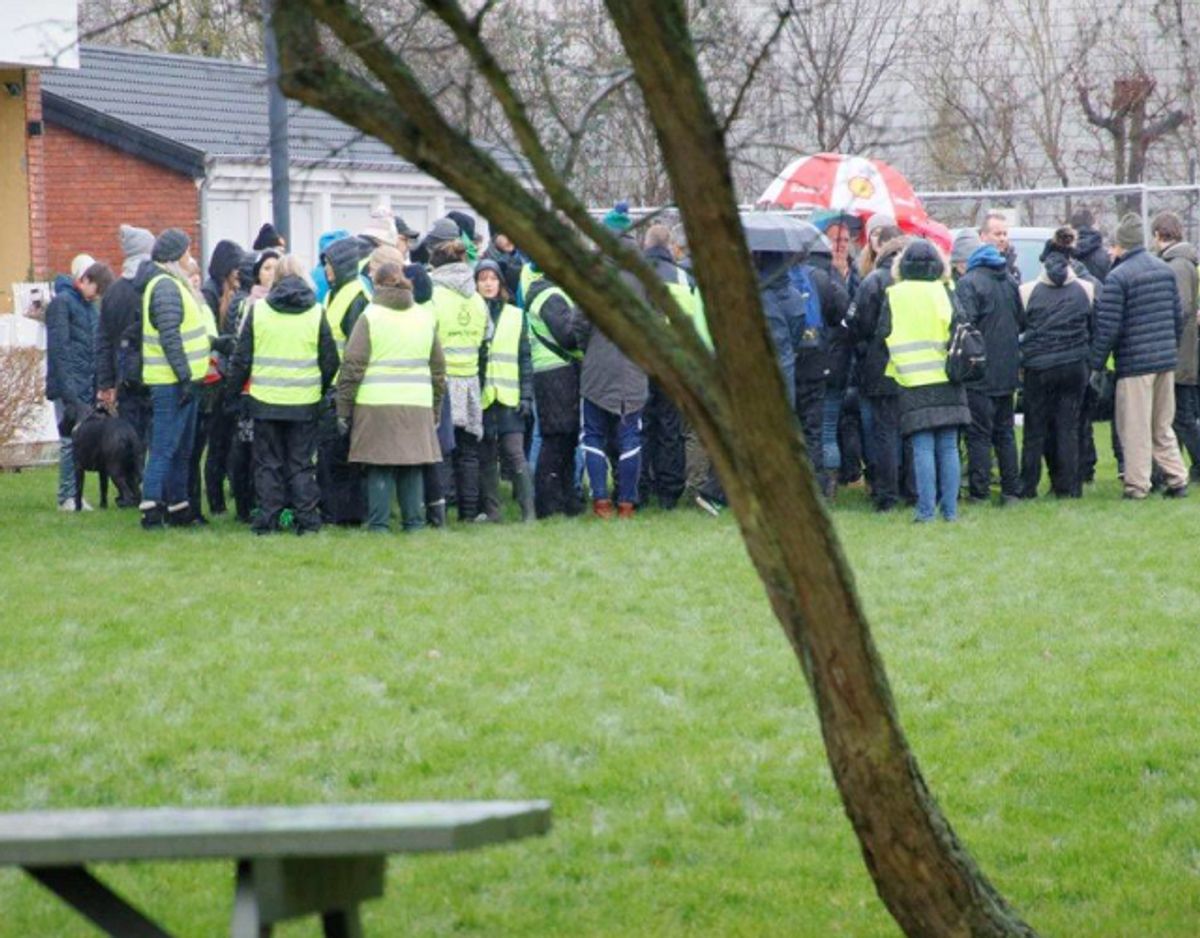 500 frivillige ledte lørdag efter Dorte Larsen. Foto: Presse-fotos.dk.