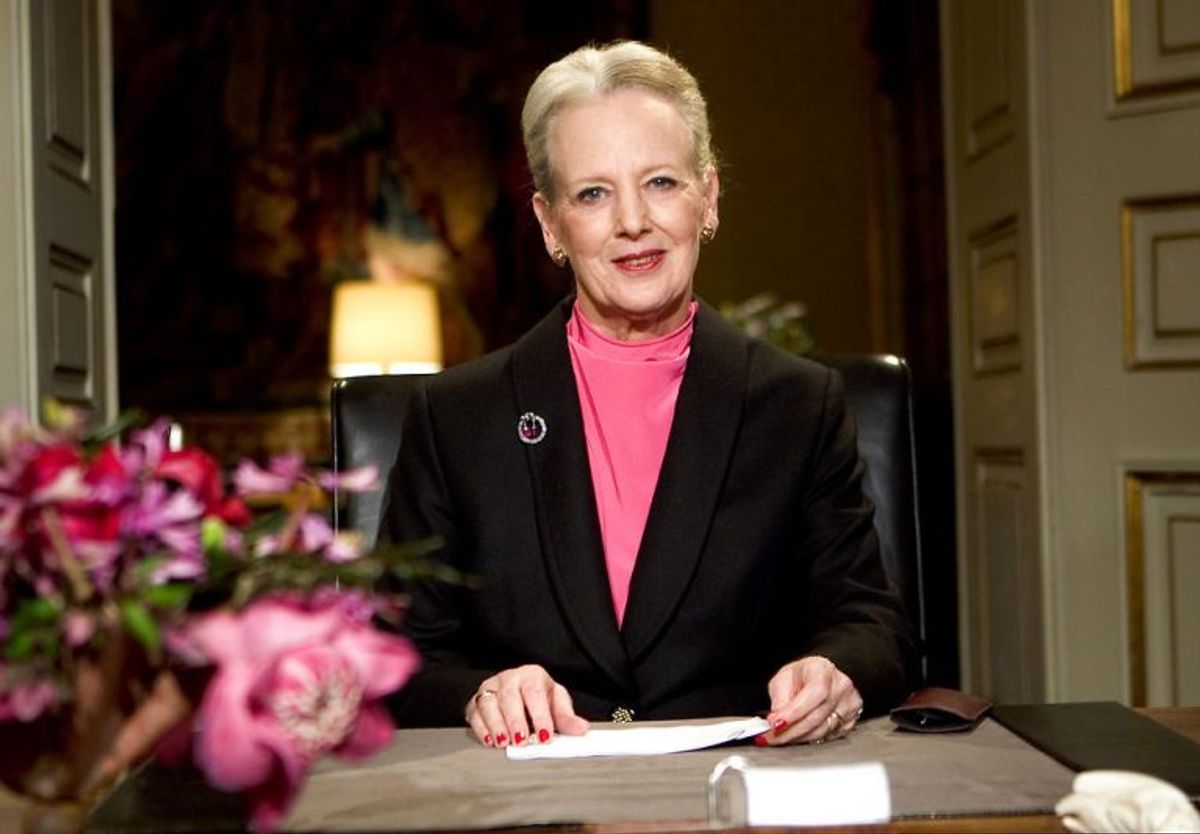 Dronning Margrethes nytårstale i år 2004. Foto: KELD NAVNTOFT/Scanpix (Arkivfoto)