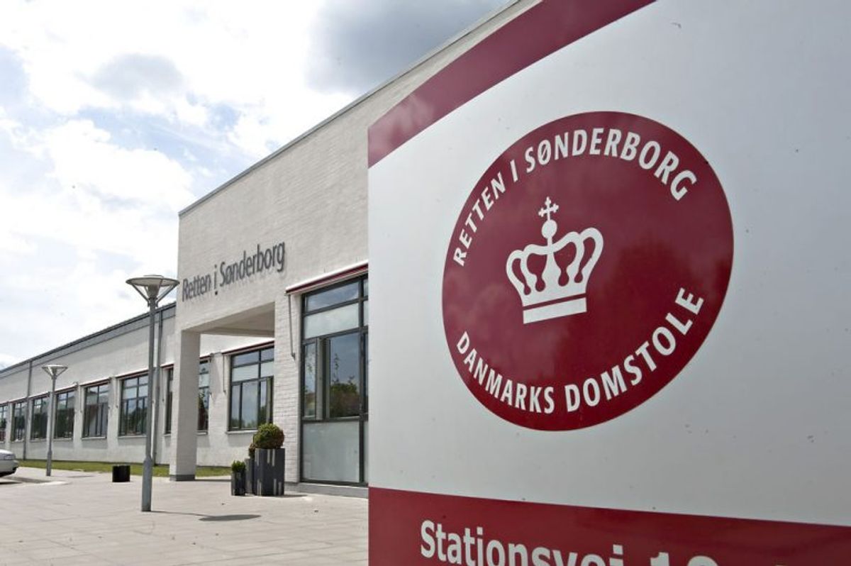 Det var her ved Retten i Sønderborg, hvor parret var en del af den noget bizarre sag. (Foto: Claus Fisker/Scanpix 2010)