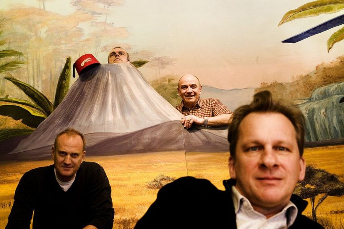 Henrik Koefoed er kendt fra Ørkenens Sønner. Fra venstre: Søren Pilmark, Niels Olsen, Asger Reher og Henrik Koefoed. Foto: Søren Bidstrup/Scanpix (Arkivfoto)