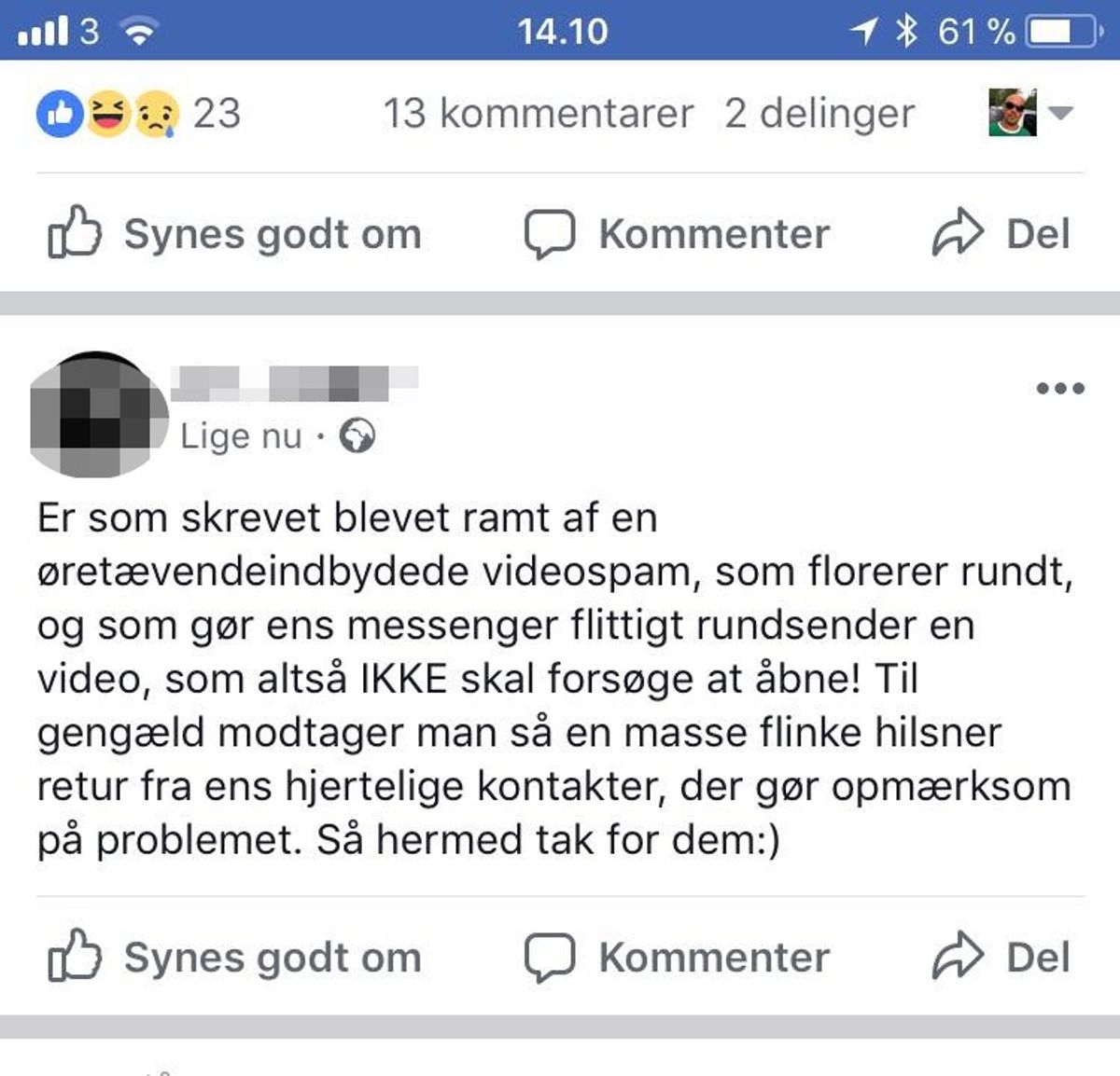 En af de sjovere. KLIK og se flere. Screenshot/Facebook.