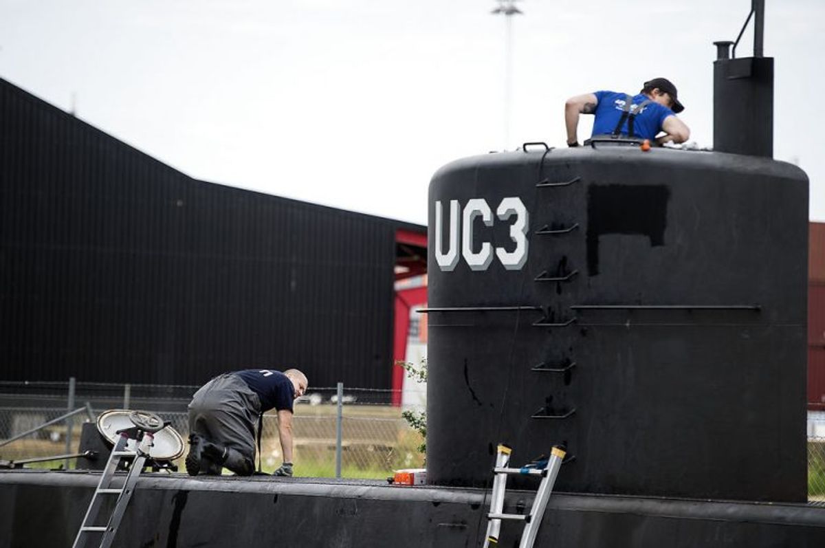 ARKIV. Ubåden Nautilus som ligger på Nordsøvej i Nordhavn torsdag 24. august 2017. Politiets teknikere er stadig igang med tekniske undersøgelser af ubåden. (Foto: Liselotte Sabroe/Scanpix 2017)