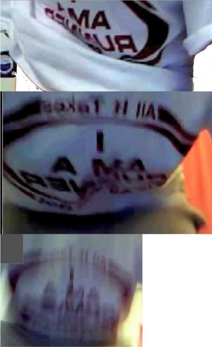 Hvor er denne t-shirt fra? KLIK for flere billeder. Foto: Europol.
