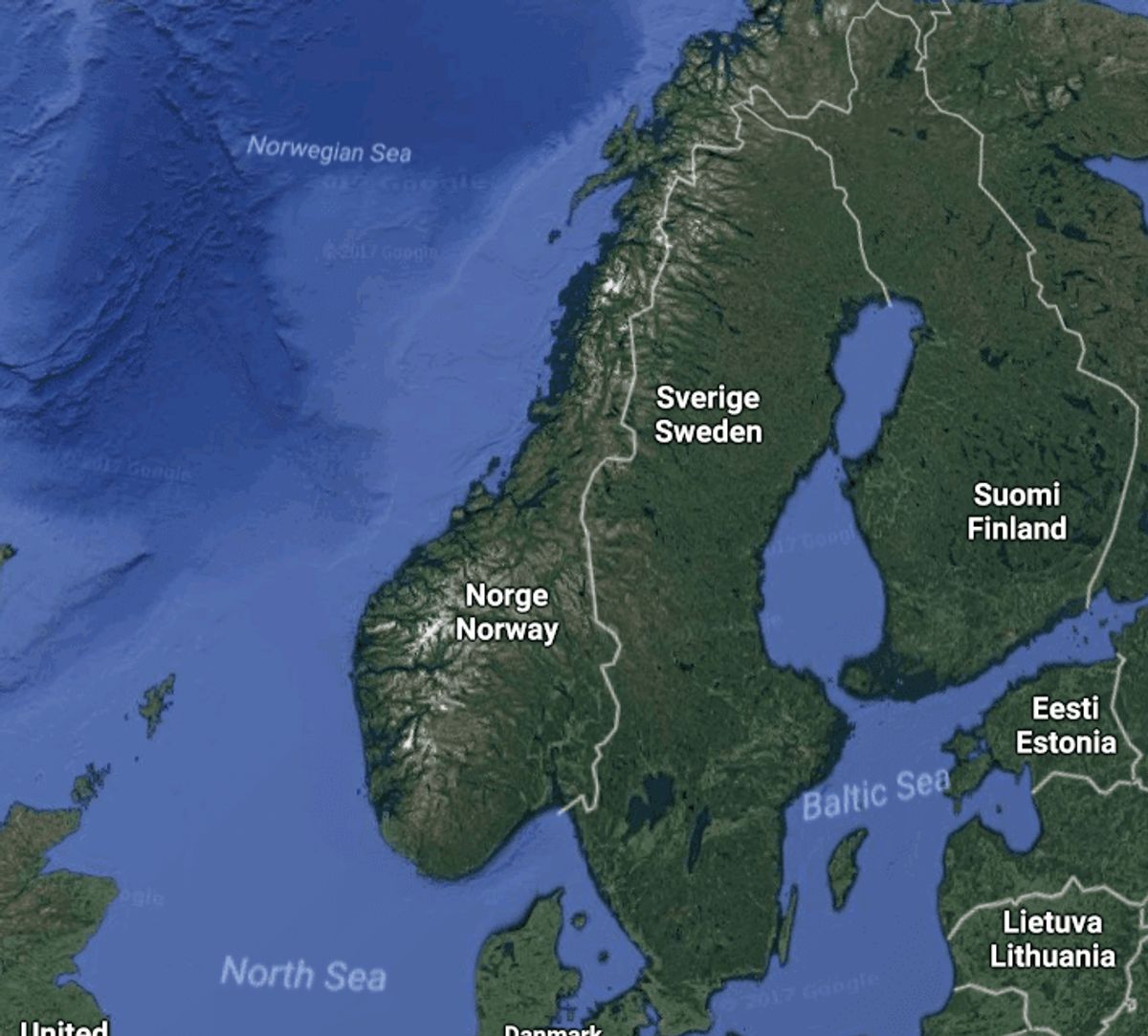 Sverige, Norge, Estland, Letland, Litauen og Finland.