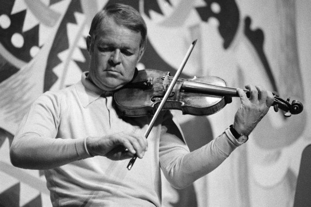 Jazzmusikeren og violinisten Svend Asmussen døde 7. februar. Han blev 100 år. Foto: Steen Jacobsen/Scanpix (Arkivfoto)