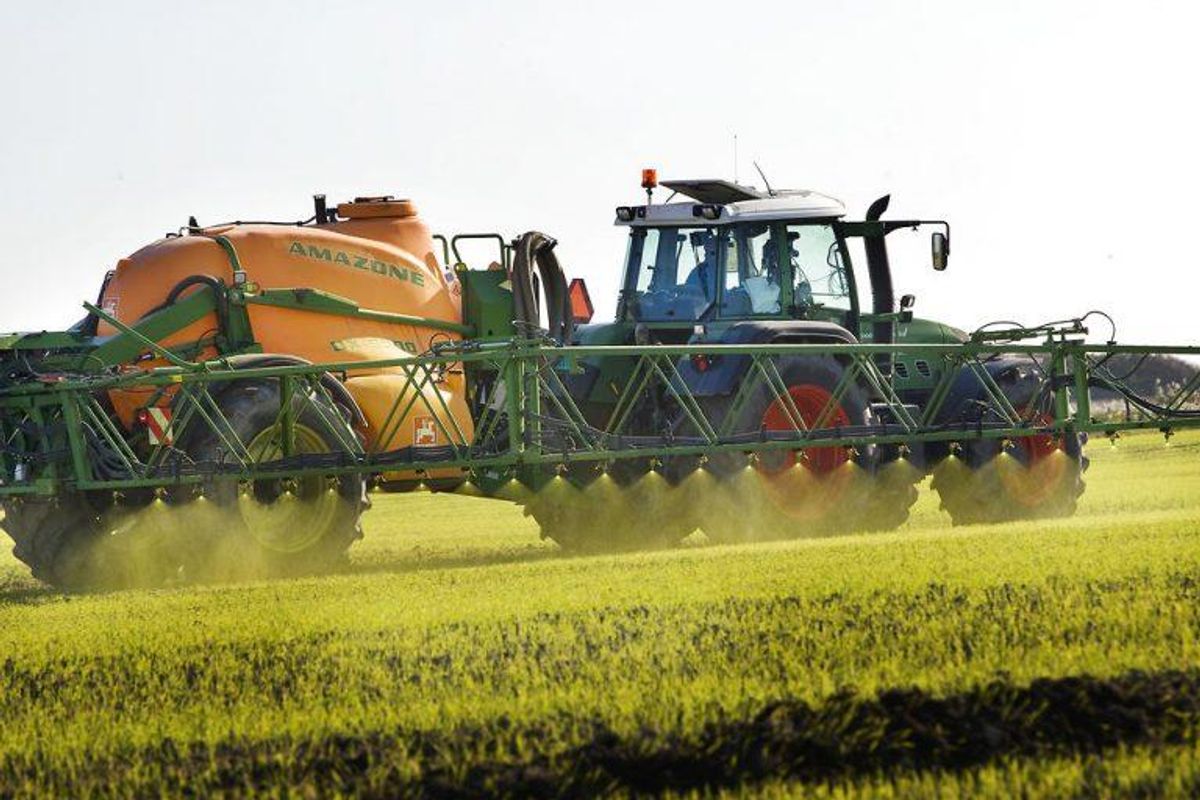 Sprøjtemidlet glyphosat er fundet i 27 urinprøver fra danskere. Midlet har været heftigt diskuteret i Europaparlamentet. WHO konkluderer, at stoffet sandsynligvis er kræftfremkaldende. . Foto: Steffen Ortmann/Scanpix