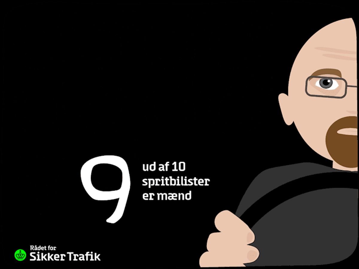 Vidste du at ni ud af 10 spritbilister er mænd?