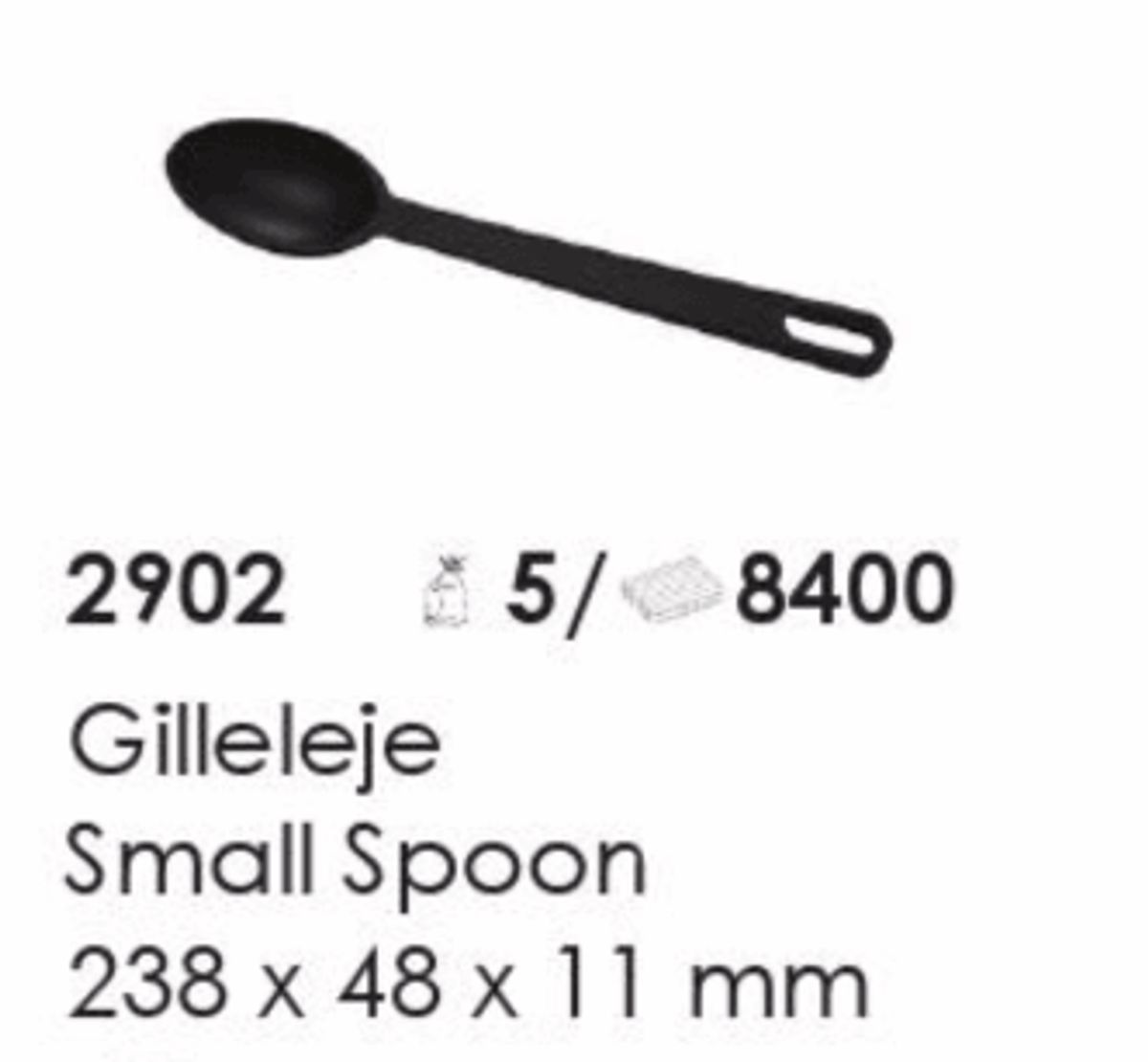 Gilleleje Small Spoon, artikel nr. 2902 (Lille ske) Foto: Screenshot fra katalog fra Plast Team A/S.