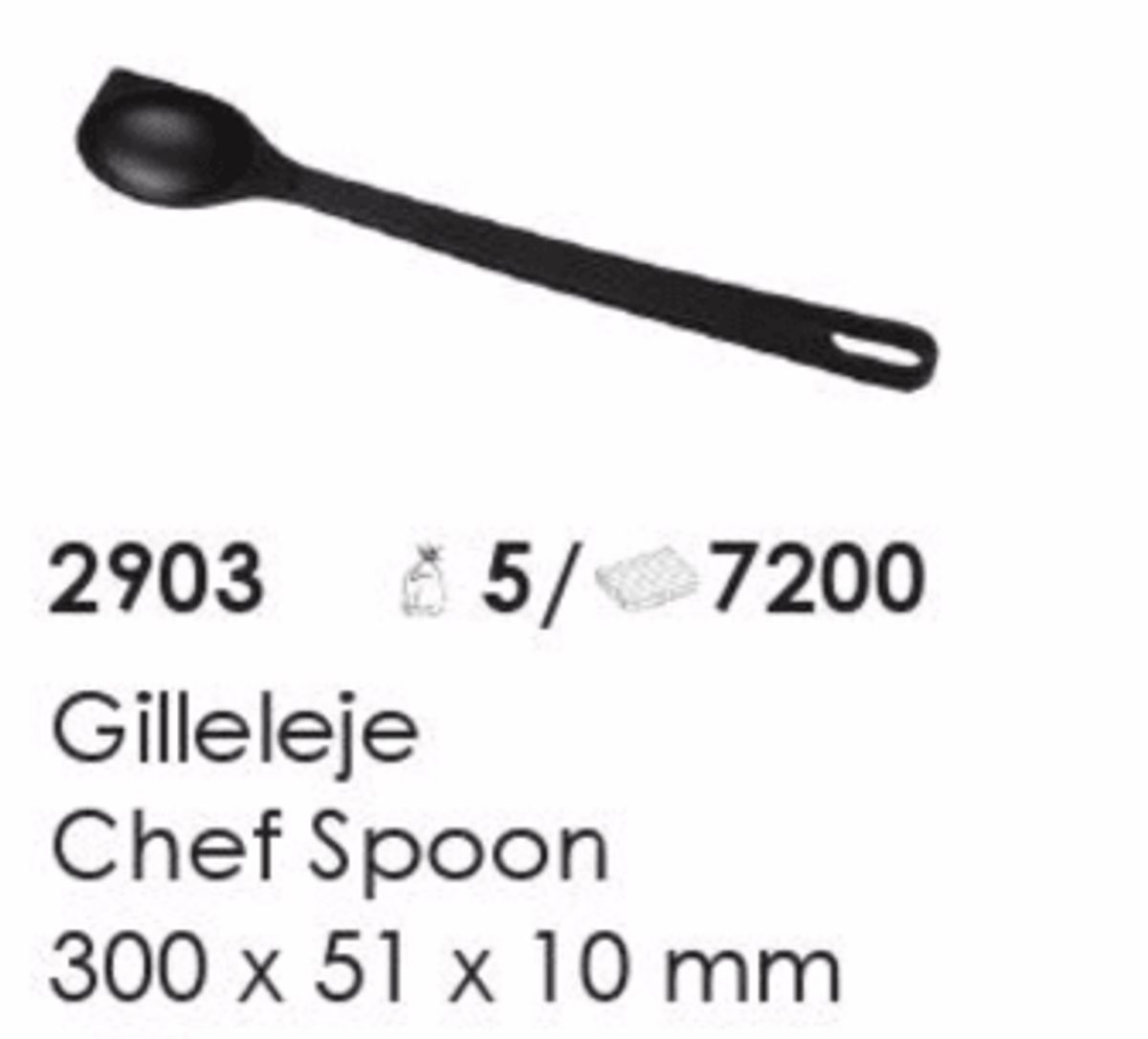 Gilleleje Chef Spoon, artikel nr. 2903 (Chef ske) Foto: Screenshot fra katalog fra Plast Team A/S.