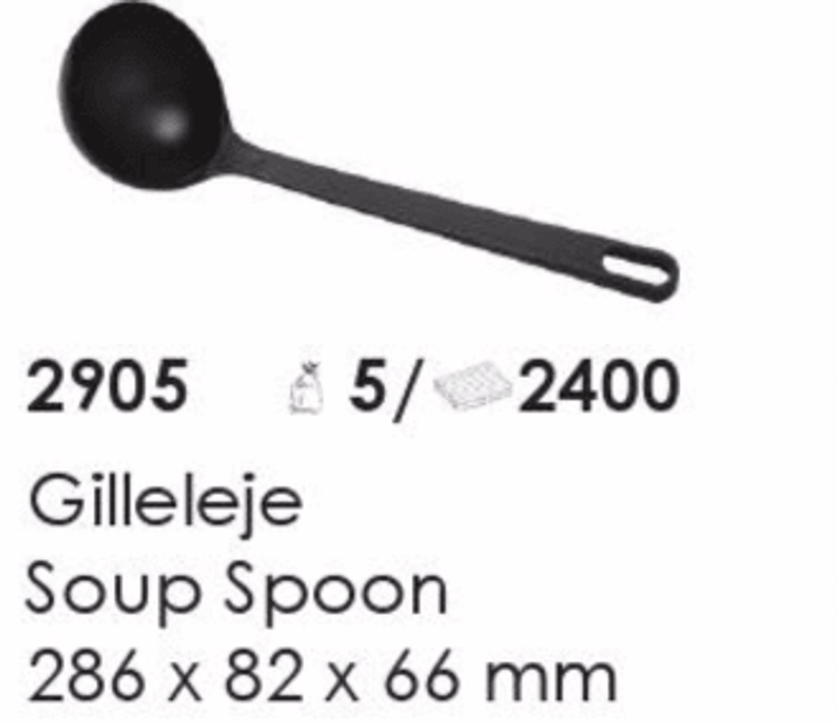 Gilleleje Soup Spoon, artikel nr. 2905 (Suppeske) Foto: Screenshot fra katalog fra Plast Team A/S.