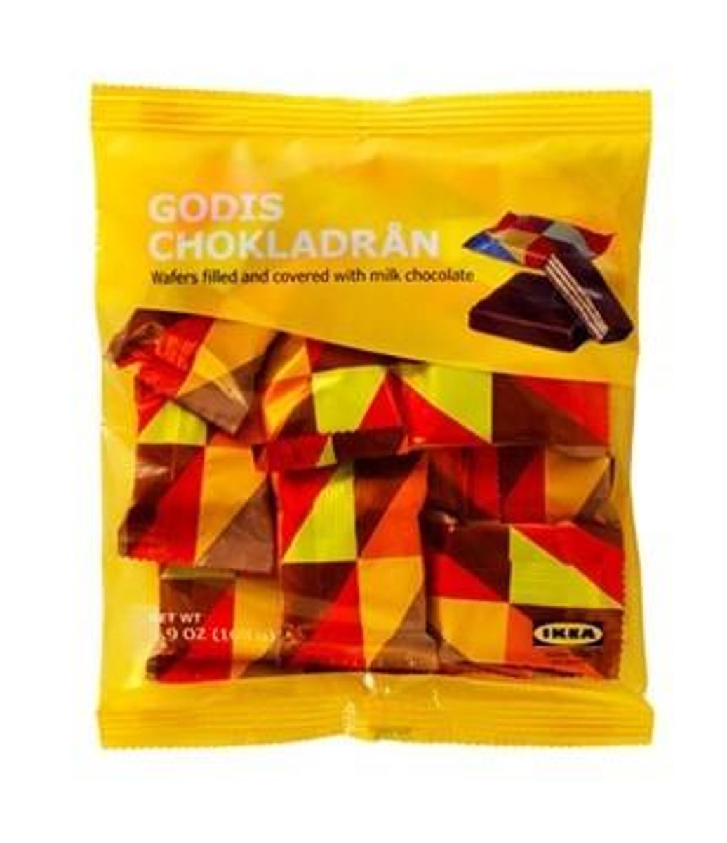 Ikea tilbagekalder denne chokolade. Ikke solgt i Danmark. Foto: Ikea.
